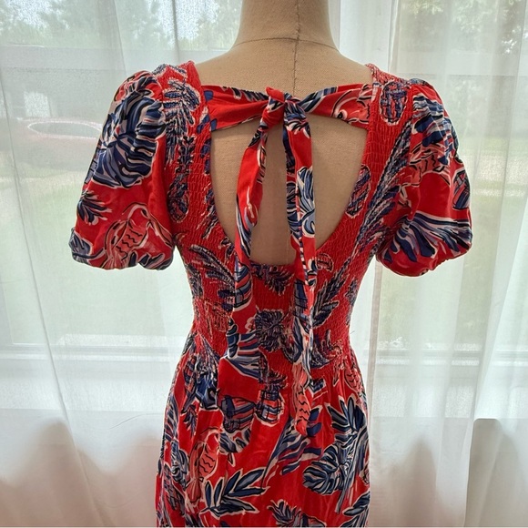 Sincerely Jules Floral Midi Dress Size Medium EUC - Picture 6 of 8